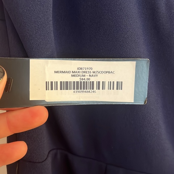 Full length navy gown - Picture 3 of 4